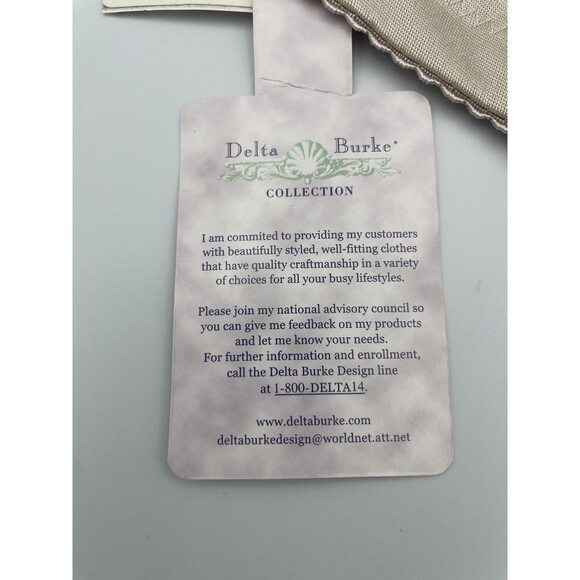 Vtg Delta Burke Panties Sz 10 3X Satin High Cut Panty Silky Second Skin Nude - Picture 6 of 8